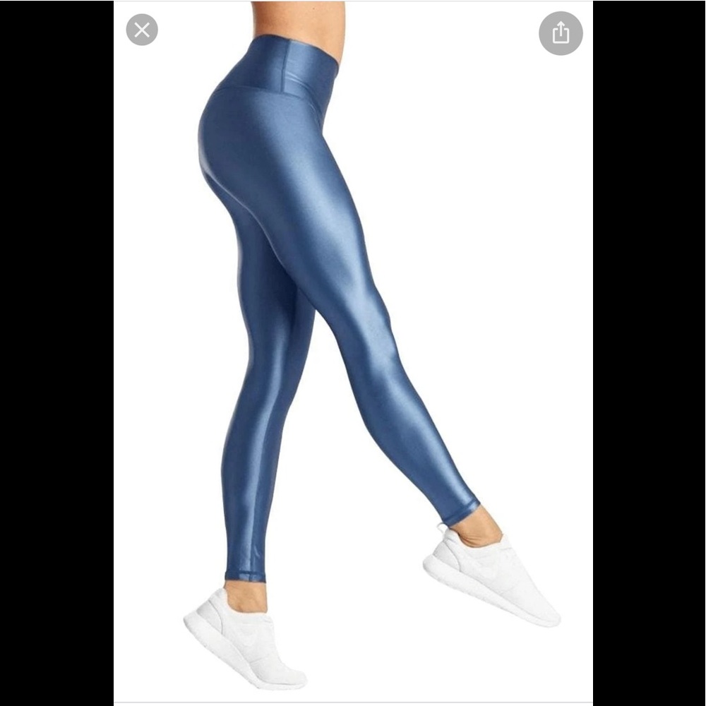 DYI shiny blue leggings size small